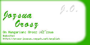 jozsua orosz business card